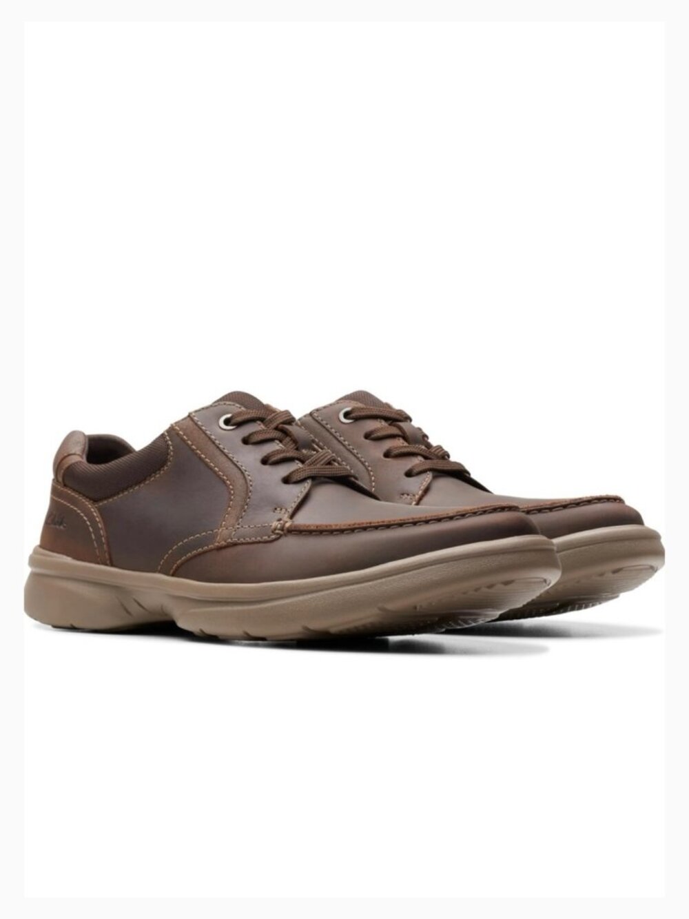 Clarks Bradley Vibe Leather Derby Comfort Shoes Mens Sz 9.5 Brown Lace Up Casual